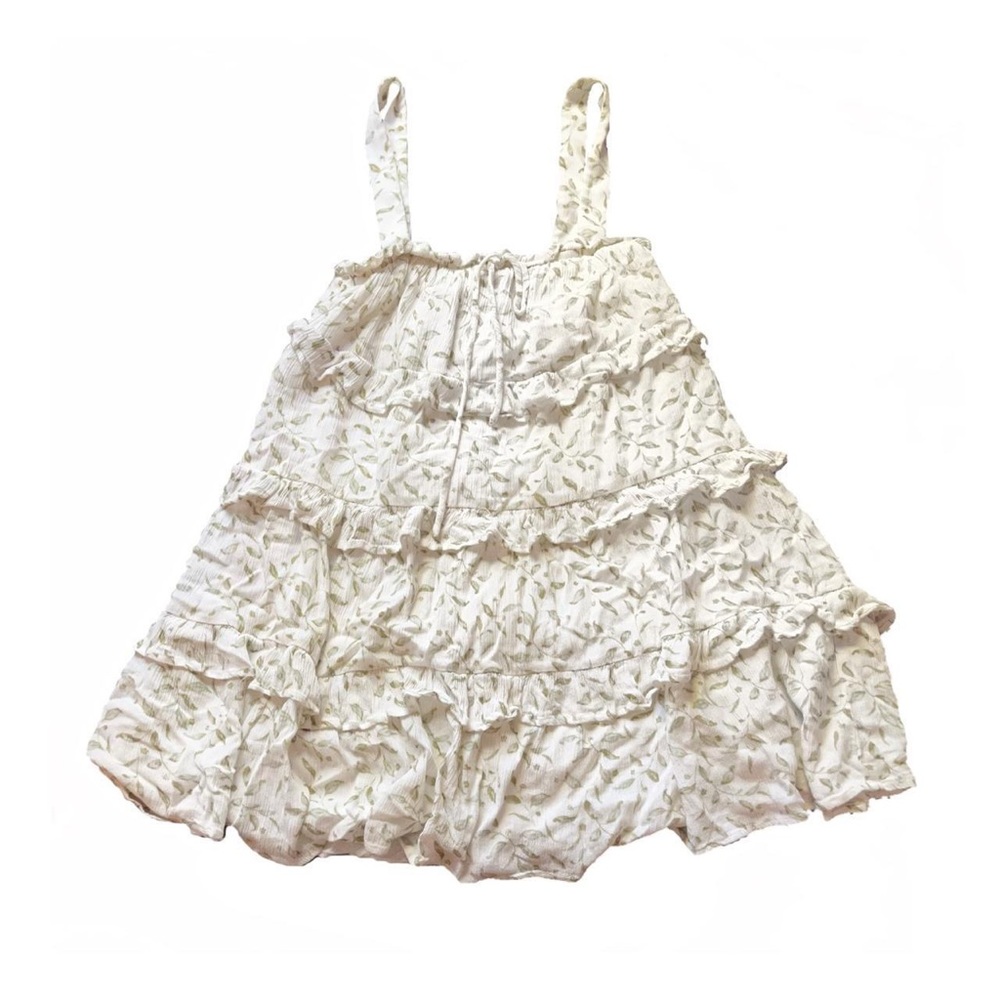 White Cottagecore Babydoll Mini Dress